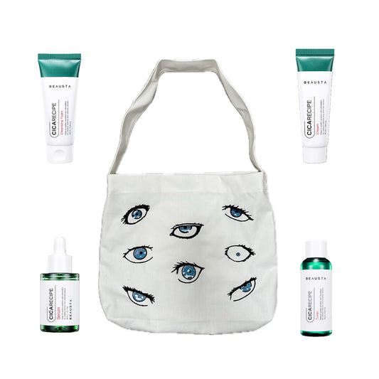 Promo Deal: Gift Set — Beausta Pack of 4 + Tote Bag (for anime Jujutsu Kaisen fans Gojo Eyes and more)