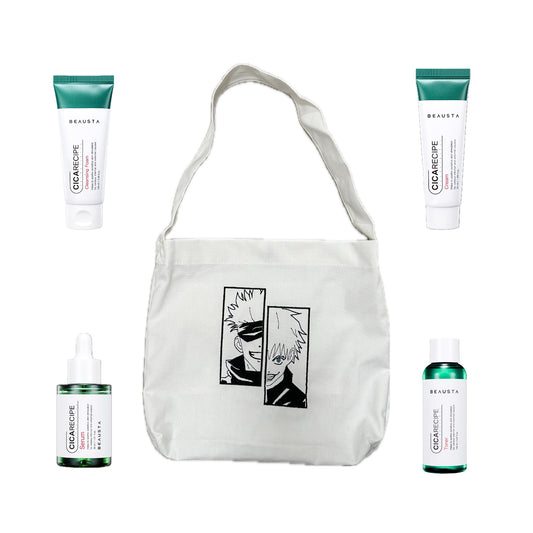 Promo Deal: Gift Set — Beausta Pack of 4 + Tote Bag (for anime Jujutsu Kaisen fans 2 Gojo and more)