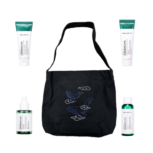 Promo Deal: Gift Set — Beausta Pack of 4 + Tote Bag (Whales)